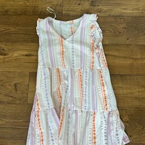 Colorful spring mini dress